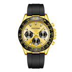 Pintime Watch Men's Six-Pin Fashion Watch Casual Slicon Quartz men waterproof Watch 2960