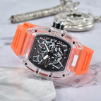 Men's watch Richard Hollow Watch Quartz Three-Pin Calendar Fashion Waterproof Spot Men's Watch 8087 SILICON A