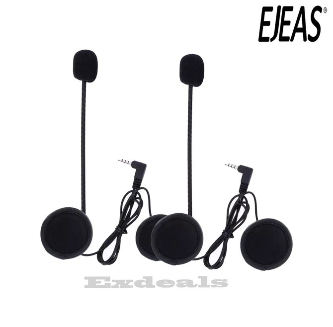2PCS 3.5MM EJEAS V6 V6 Pro Accessories Earphone Speaker Microphone For Vnetphone V4/V6 Motorcycle Helmet Bluetooth Intercom