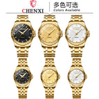 CHENXI Men and women watch Diamond Gold Business Watch Couple's Watch fashion casual quartz watch CX-050A