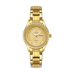 WWOOR 8856 Couple Watch Waterproof Luminous Watch Butterfly Snap Button Steel Strap Watch Strap Men's Diamond Gold Watch