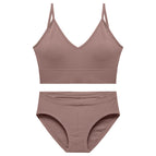 Women's plus size underwear no ring sexy small chest gathering beautiful back vest Panties and bra set A1607