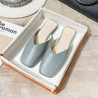 Fashion slippers women's summer 2022 new half drag women's shoes lazy flat shoes women 112-1