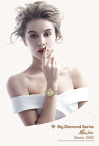 MISSFOX high-end fashion temperament diamond-studded butterfly ladies quartz watch tide 2030