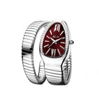 Missfox watch women's fashion personalized snakehead Bracelet Stainless Steel Diamond snake watch women