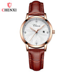 CHENXI women's watch fashion ladies diamond simple watch new waterproof watches women CX-303L leather