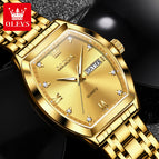 OLEVS OLEVS5528 men's watch barrel shaped business authentic calendr men's casual watch