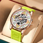 ONOLA ON3833 2023 new men and women watch Fashion New Four-Leaf Clover Automatic Mechanical Watch Waterproof Tape Strap Live watch