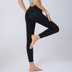New yoga pants women's summer thin high waist belly tucking Leggings tight slim Yoga Barbie sports leggings 6129