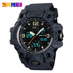 SKMEI Luxury Denim Style Sports Watches Men Fashion Digital Quartz Watch Waterproof Casual Military Wrist Watch Clock