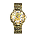 ONOLA ON3813 classic fashion retro men's large plate gold watch steel strap watch men's