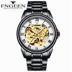 Fngeen Men's Watch Waterproof Fashion Student Men's Watch Double-Sided Hollow Automatic Mechanical Watch 8866