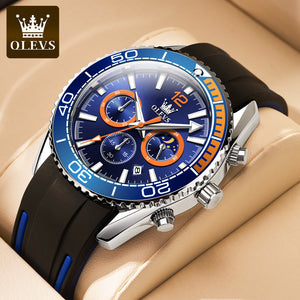 OLEVS Watch for men multi-function three-eye six-needle sports men's watch 9916DS