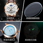 OLEVS Watch for men Automatic Mechanical Watch Skeleton Multifunctional Men's Watch 6652cs