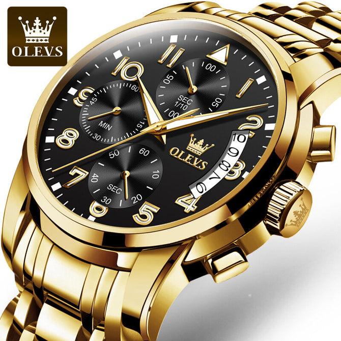 OLEVS men's Watch Multi-functional Sport Chronograph Waterproof Men's business Watch 2879DQP