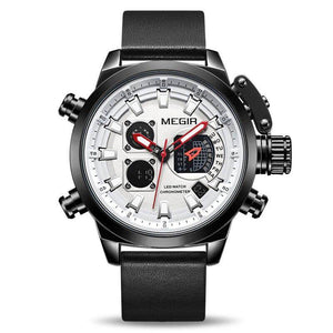MEGIR 2090 Dual Display Sport Watch for Men Digital Analog Quartz Watch Clock Man Watches