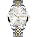 Olevs Watch for men double calendar vibrato fashion waterproof quartz men watch 9931
