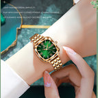 SENO Hot Sale Retro Small Square Watch Square Steel Ladies Watch Fashion Dual Calendar Quartz Watch S050