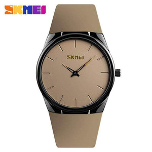 SKMEI 1601S Fashion Women Watches Quartz Watch Ultra Thin Wristwatches 3Bar Waterproof Simple Lady Men Watch