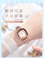 GEDI New Women watch square small dial INS Steel strap waterproof quartz lady bracelet 51052 Steel