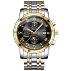 KIMSDUN Business Moon Phase Calendar Multifunctional Men's Mechanical Watch Men's Watch Waterproof Automatic Watch K-1894A