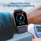 2022 NORTH EDGE F60 HD Blood Oxygen Body Temperature Fitness Smart Watch Sport Watch
