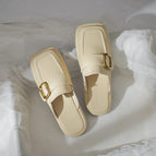 Slippers women's 2022 spring and summer new women's head buckle all-match sandals women's outer wear Muller shoes