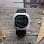 Punk Square Turntable Boys New Concept Watch Trendy Men's Fashion Watch All-Match Belt Quartz Watch Unicorn Watch 58991-2