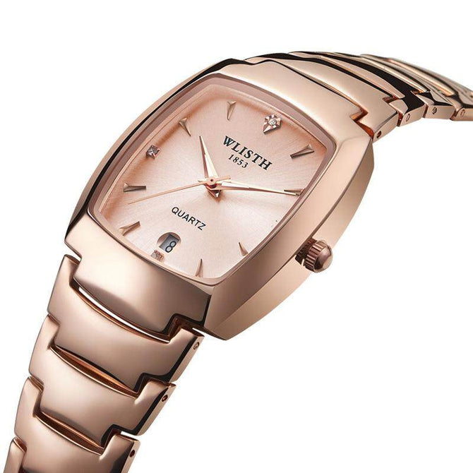 Couple Watch square men's watch luminous waterproof women's watch steel band Watch