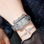 BW women's watch fashion full diamond star luxury square watch fashion streamlined women's Watch 8416