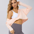 2022 new sunscreen clothing women's summer thin anti-ultraviolet loose large size ice silk sunscreen shirt sun hat sunscreen Top 8234