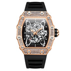 ONOLA ON3827D Full Diamond High Quality Live Fashion Waterproof Quartz Men's Watch Silicon