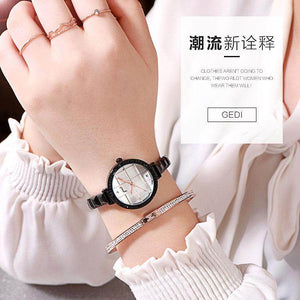 GEDI 81023 Fashion Casual Watch Hot Sale Women Elegant Luxury Diamond Stainless Steel Waterproof Ladies Dress Analog Quartz Wristwatch