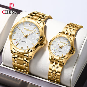 CHENXI Men and women watch Diamond Gold Business Watch Couple's Watch fashion casual quartz watch CX-050A