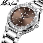 Missfox New Women's Watch Quartz Watch Gold High-end Diamond Ladies Watch 2742