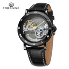 New men watch Forsining Fashion Double-Sided Hollow Carved Movement Automatic Mechanical Watch SLZe13