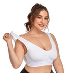 Large size new hollow mesh sports underwear women no steel ring shockproof yoga running sports  bra 4563