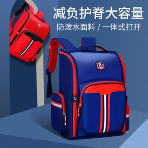 All-in-one children's schoolbag printing logo primary school schoolbag 1-3-6 grade space bag British style student backpack