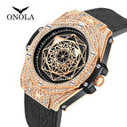 ONOLA ON3815 Fashion Full Diamond Diamond Ladies Watch Men's Waterproof Quartz Watch