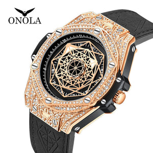 ONOLA ON3815 Fashion Full Diamond Diamond Ladies Watch Men's Waterproof Quartz Watch