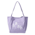 Korean leisure canvas bag simple letter printed handbag ins fashion shoulder handbag SR6666-1