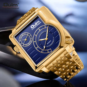 Oulm watch for men New Gold Large Dial Personality Men's Watch Fashion Quartz Watch Men's watch HP5122-1