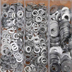 580Pcs Stainless Steel M2 M2.5 M3 M4 M5 M6 M8 M10 M12 Flat Washers Kit with Box