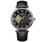 KIMSUDN's new diamond-encrusted hollow sun, moon, and stars automatic mechanical luminous waterproof business men's watch K-2181A