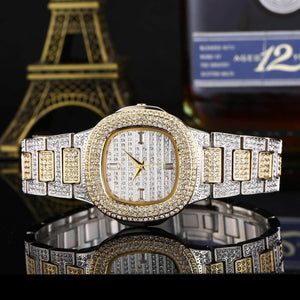 MISSFOX Trendy Fashion Diamond British Watch Full Diamond Waterproof High-end Ladies Watch V292