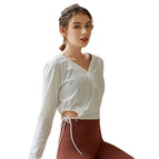 Spring and summer long-sleeved yoga clothes fitness suit women's quick-drying slimming professional high-end fashion running 3 pieces clothes 223+710+807