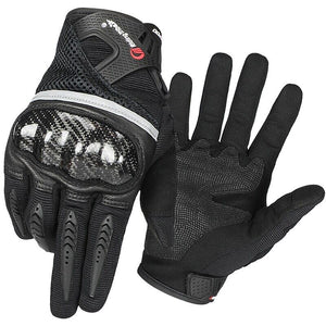 Motorcycle Gloves Men Women Full Finger Breathable Touch Screen with Carbon Fiber Fist Protector and Hard Knuckle Gear MCS-56