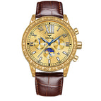 ONOLA ON6834 Fashion New Daikin Watch Multi-Function Automatic Mechanical Leather Watch Men casual