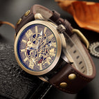 Men watch Fashion Casual Bronze Retro Hollow luminous Mechanical Automatic men Watch SH54