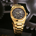 Bestwin Men's Watch Alloy Hollow Sheet Plate Luminous Machinery Calendar Waterproof Men's Quartz Watch 951
